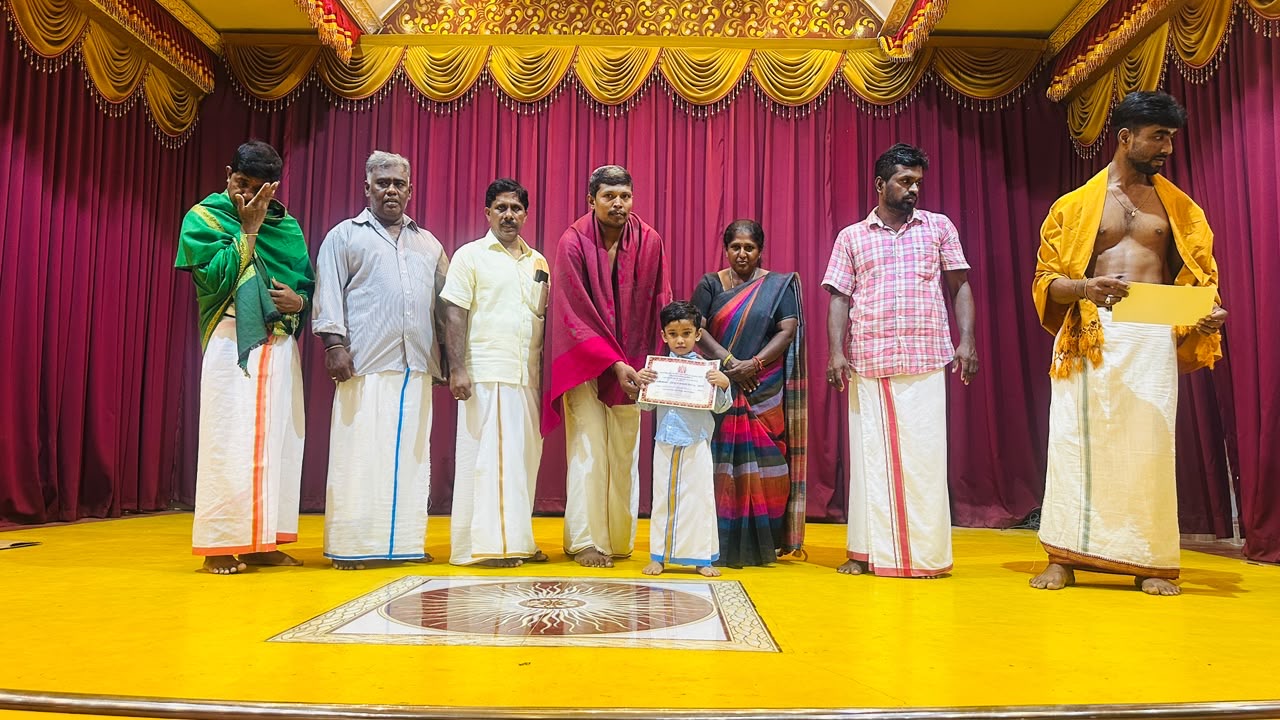 Manjavanapathi Murugan Temple Moral School conducts Pannisai and Neethi Book Mind Competition Day 1